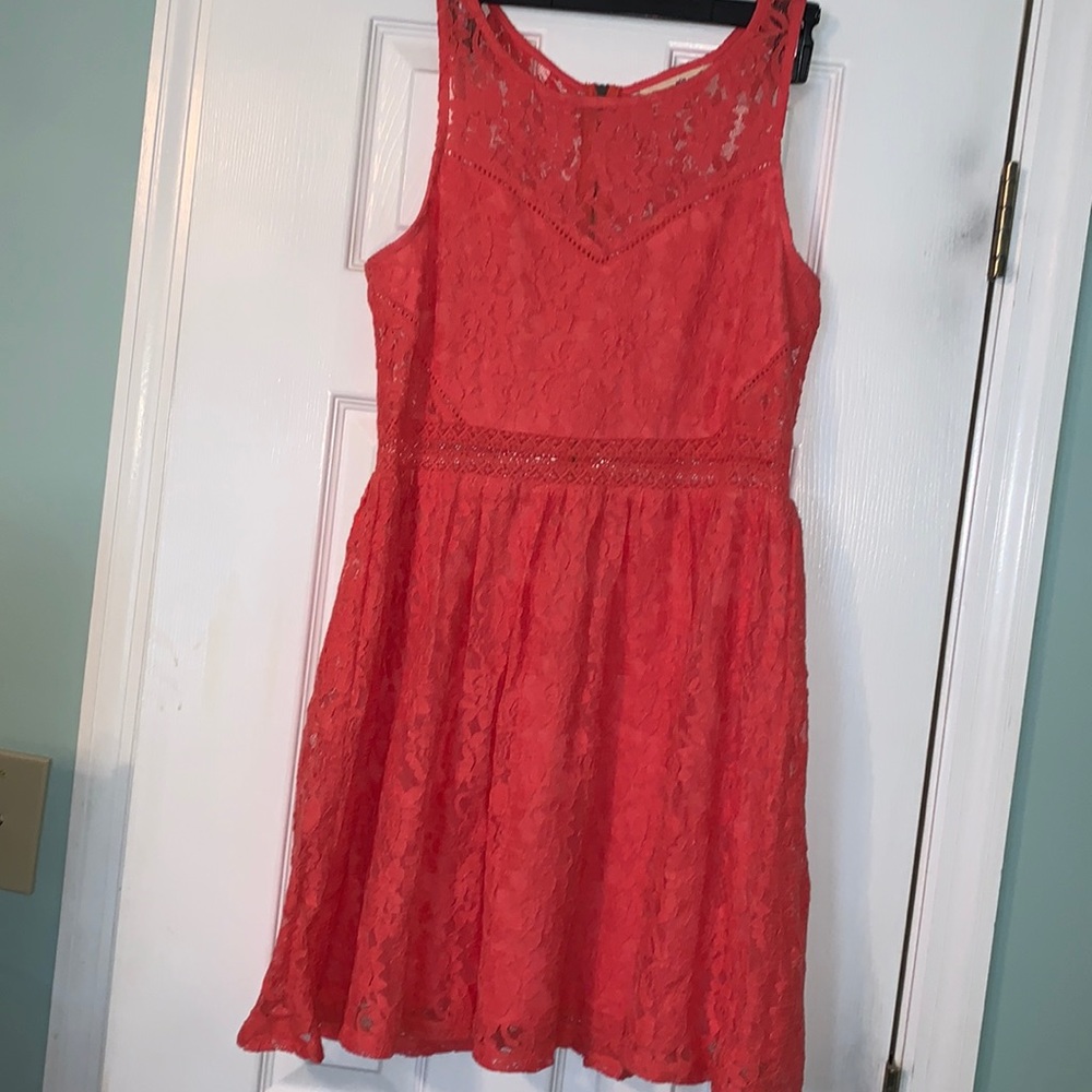 Altar’d State Coral Lace Dress
